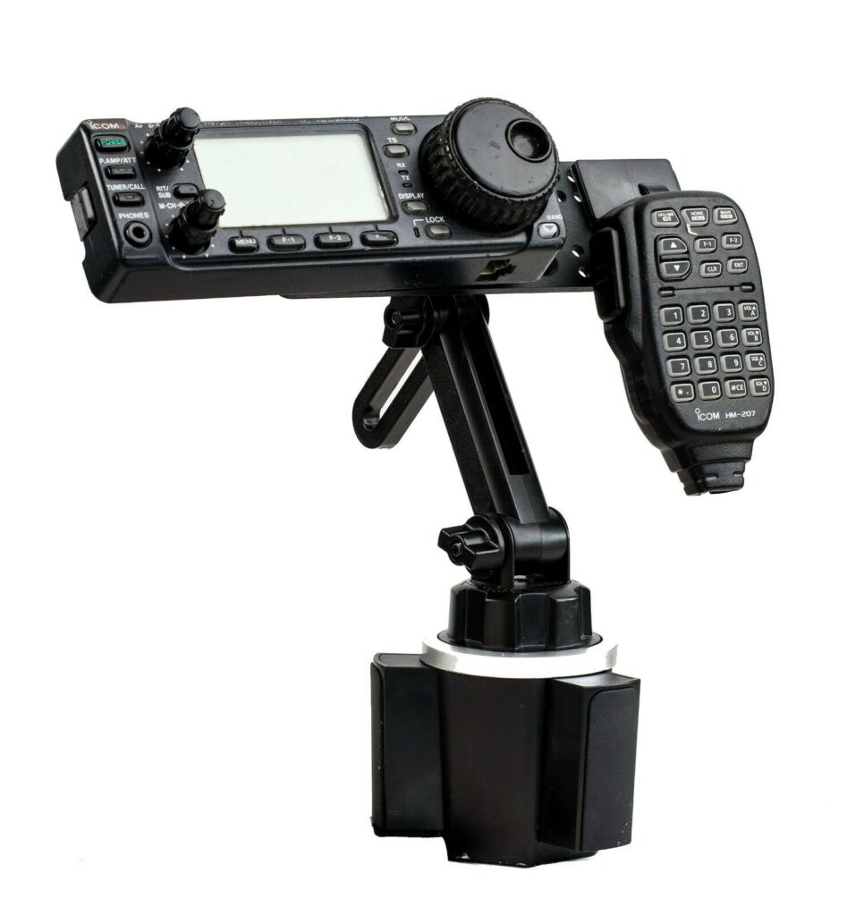 Lido Cup Holder Mount With Mic Hanger For Icom IC-706 IC-7000 IC-2820 ...