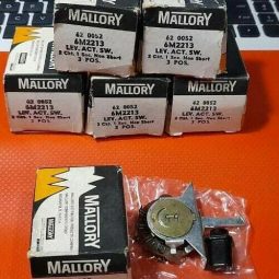 2 PCS Scarce Vintage Mallory 6M2213 Lev. ACT. SW. 2 Ckt. 1 Sec Non Short 3 Pos